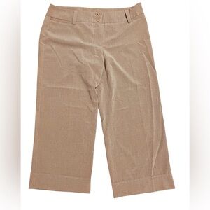 AGB Capri Pants Dark Beige Cropped Slacks Woman’s Size 12 NWOT